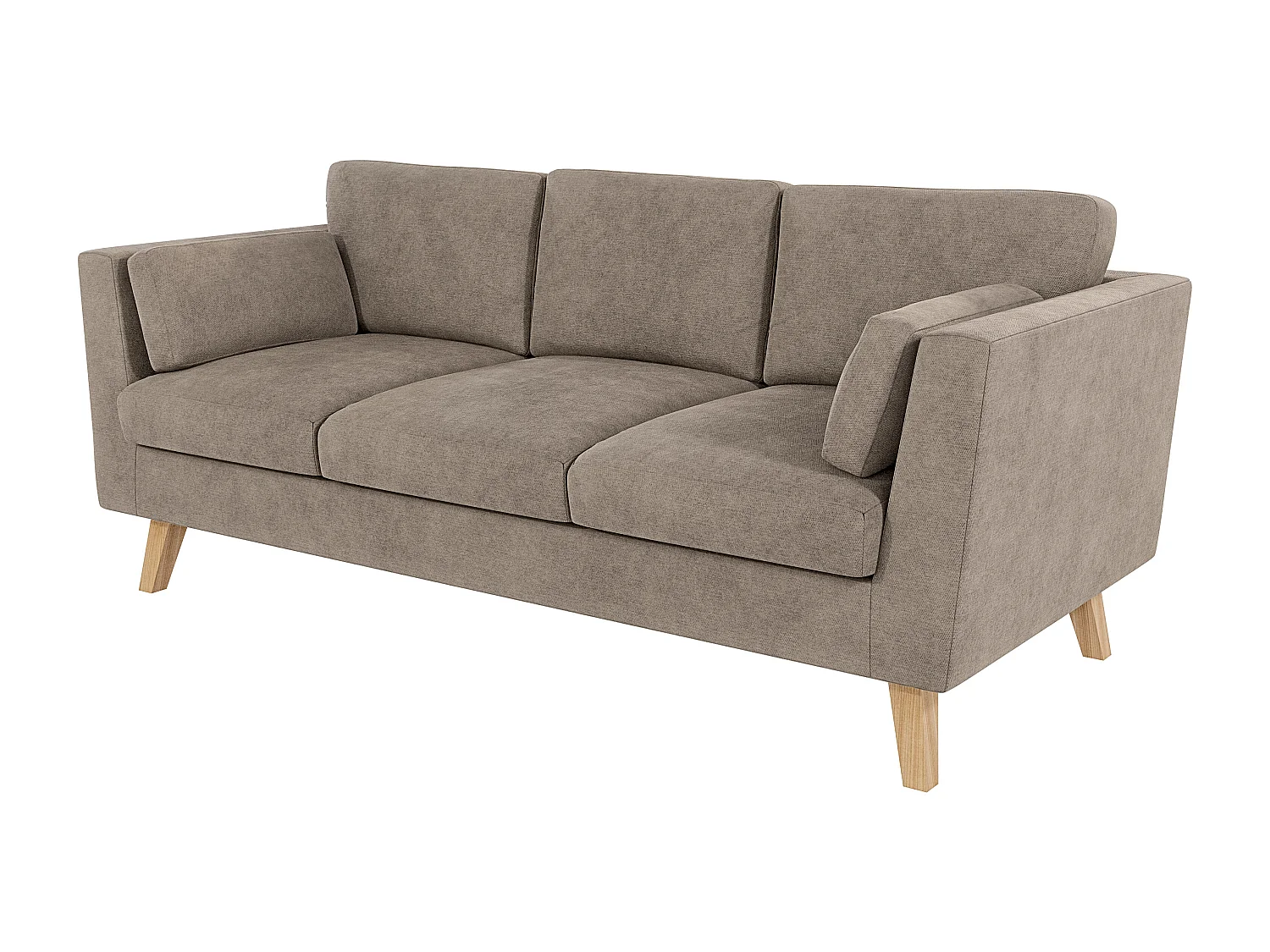 Sofa 3-Sitzer mit Holzbeinen im skandinavischen Stil Tristan