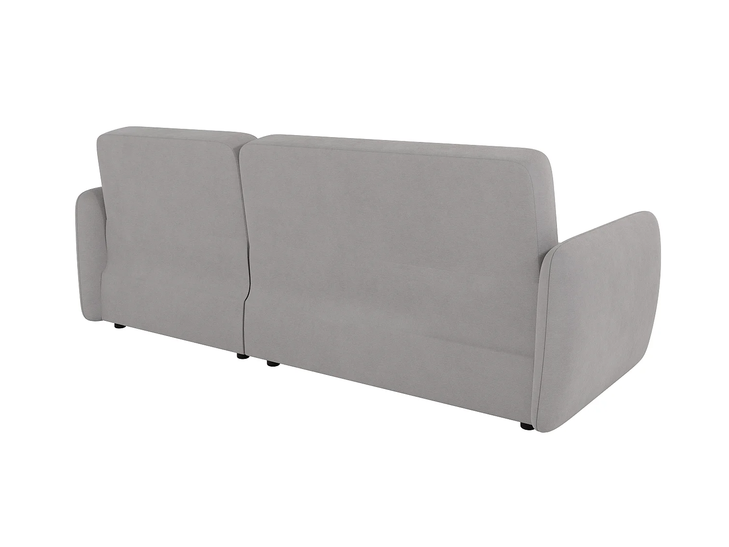 Canapé d'angle convertible clic-clac 4 places en microfibre gris VICTORIA