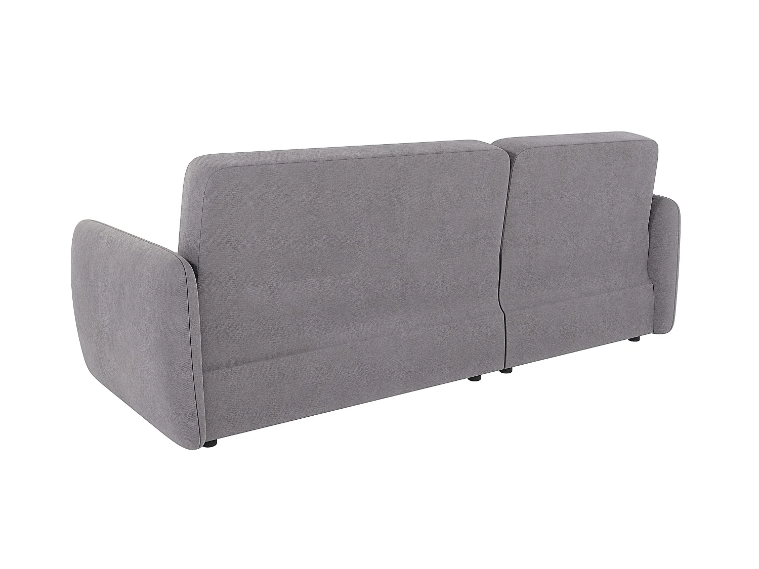 Canapé d'angle convertible clic-clac 4 places en microfibre gris VICTORIA