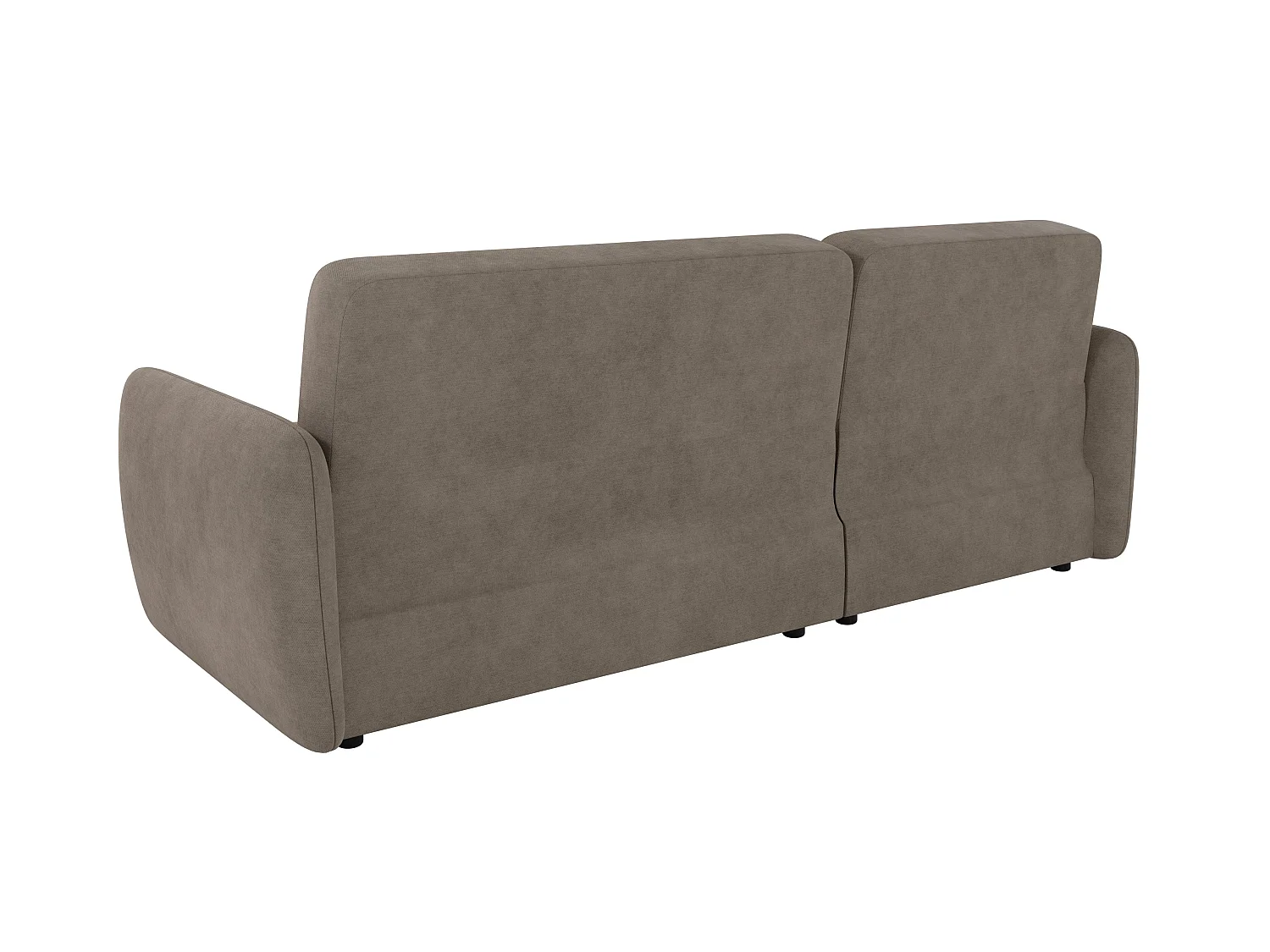 Canapé d'angle convertible 4 places en microfibre beige VICTORIA