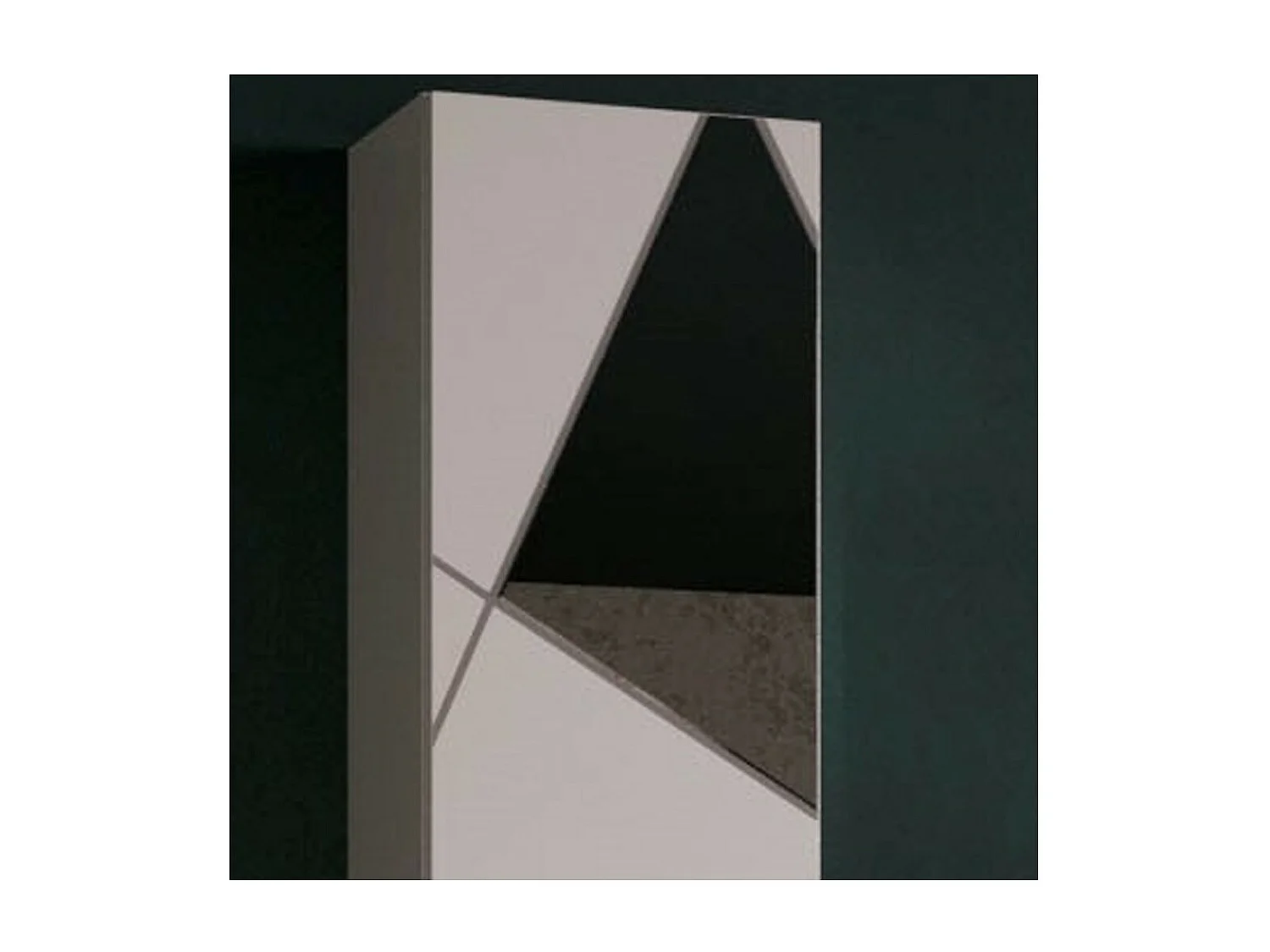 Meuble de salle de bain suspendu VITARIO – 1 porte – Blanc brillant – Design moderne