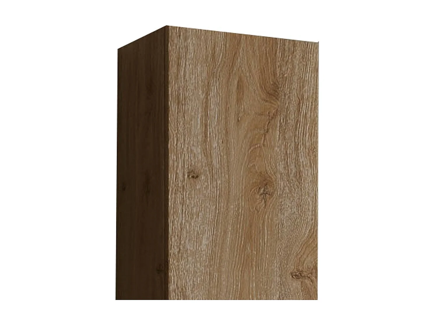 Meuble de salle de bain suspendu BURA – 1 porte – Chêne clair – Design moderne