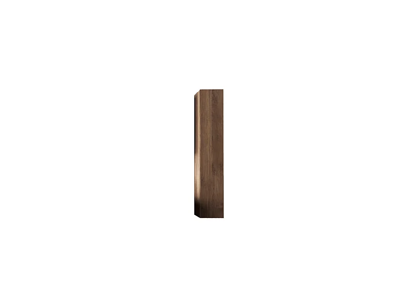 Hangend badkamermeubel FRASSI - 1 deur - Licht eiken - Modern design