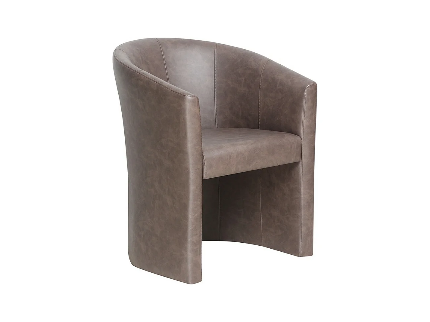 Fauteuil de salon KYOTO – Confortable – Brun foncé – Style vintage