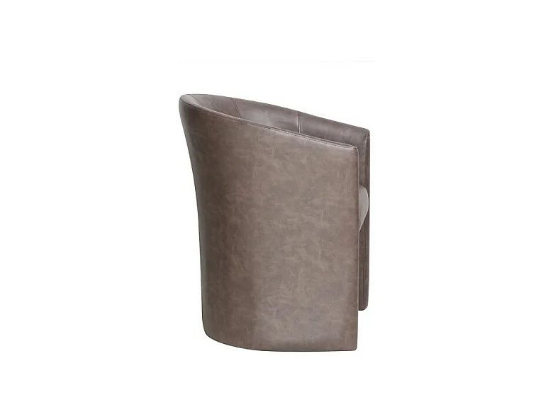 Fauteuil de salon KYOTO – Confortable – Brun foncé – Style vintage