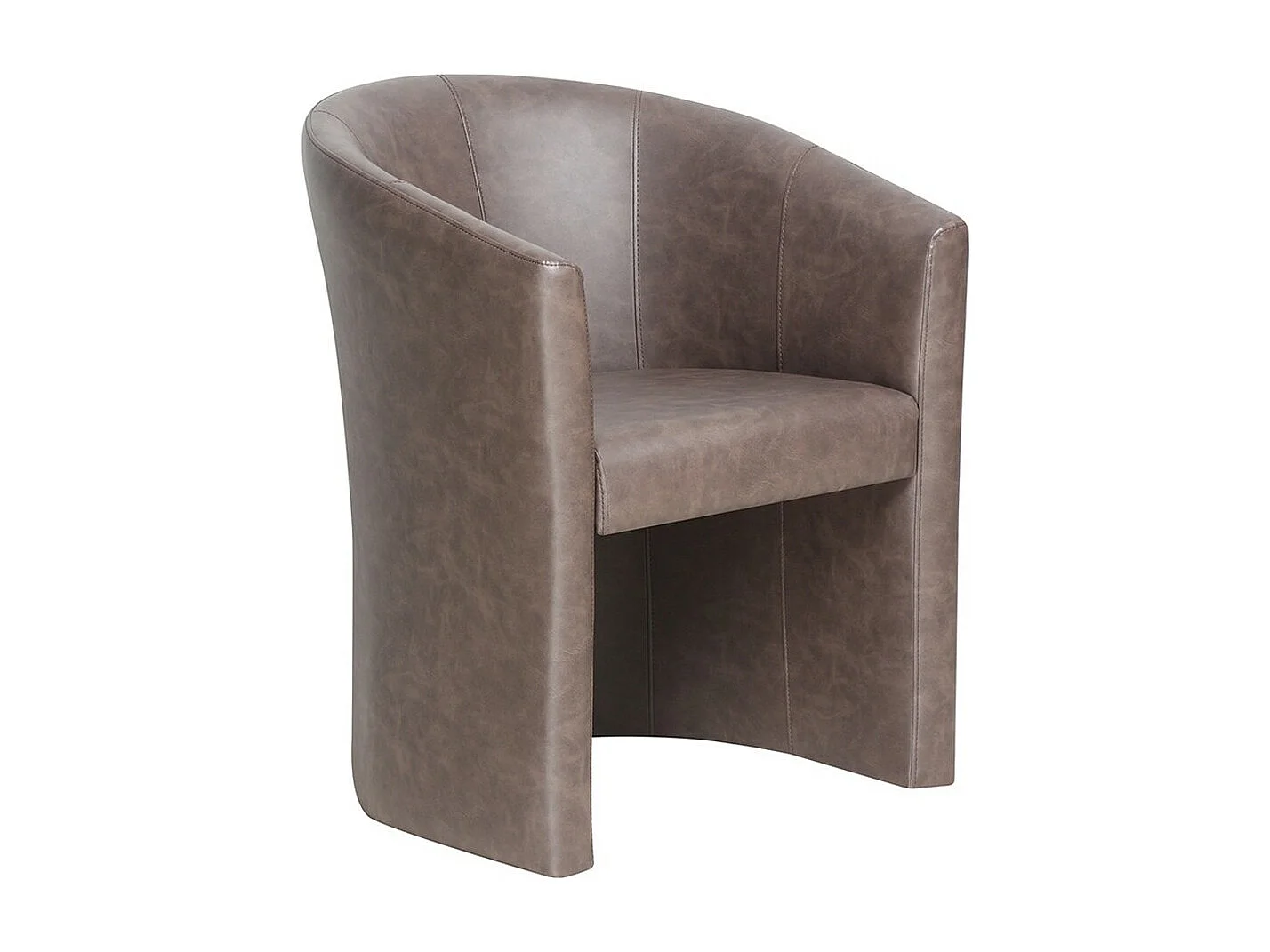 Fauteuil de salon KYOTO – Confortable – Brun foncé – Style vintage