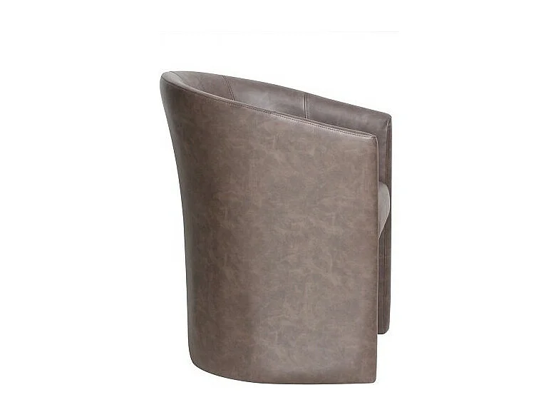 Fauteuil de salon KYOTO – Confortable – Brun foncé – Style vintage