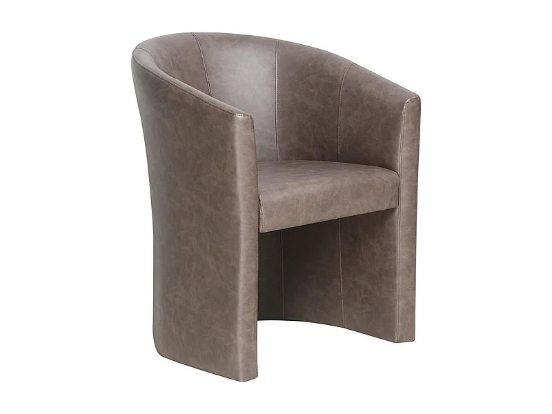 Fauteuil de salon KYOTO – Confortable – Brun foncé – Style vintage