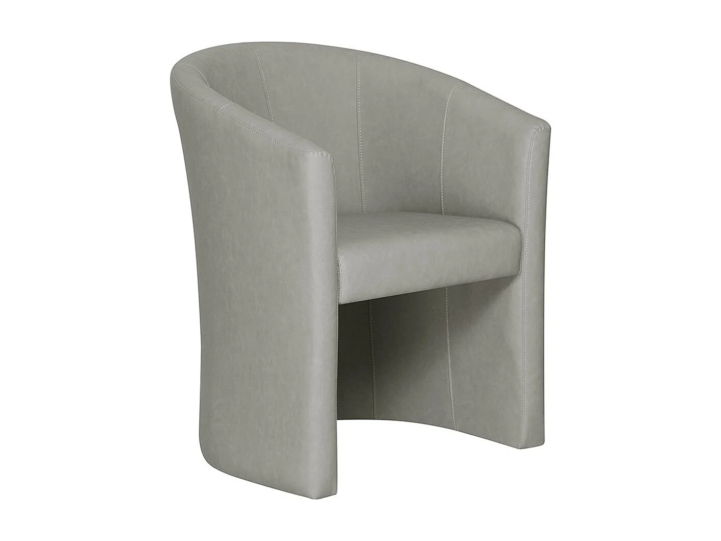 Poltrona da salotto KYOTO – Confortevole – Grigio chiaro – Stile vintage