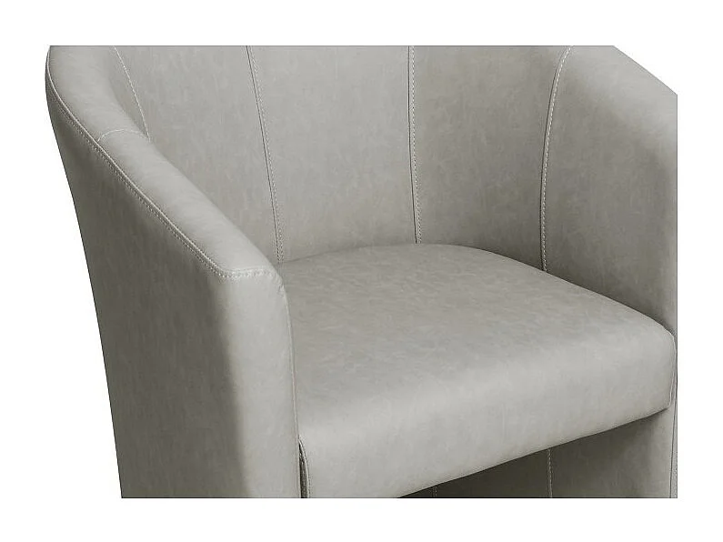 Poltrona da salotto KYOTO – Confortevole – Grigio chiaro – Stile vintage