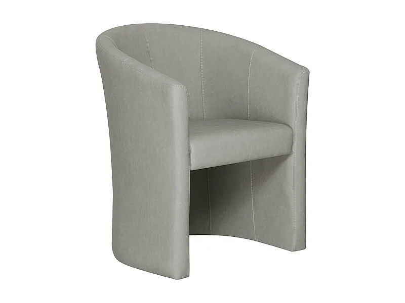 Poltrona da salotto KYOTO – Confortevole – Grigio chiaro – Stile vintage