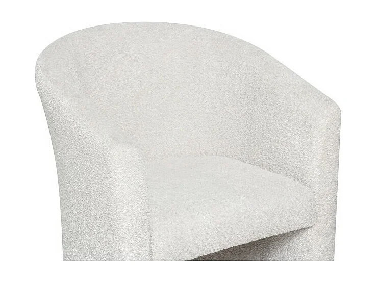 Salonstoel KYOTO - Comfortabel in witte bouclé stof - Modern en elegant design