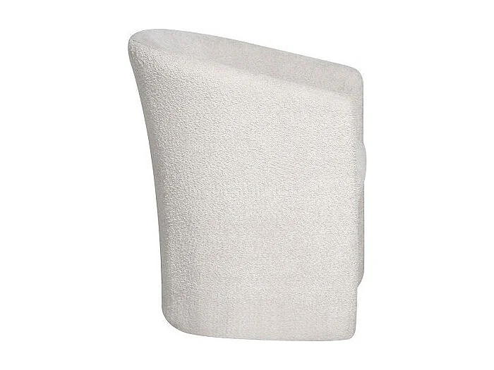 Salonstoel KYOTO - Comfortabel in witte bouclé stof - Modern en elegant design