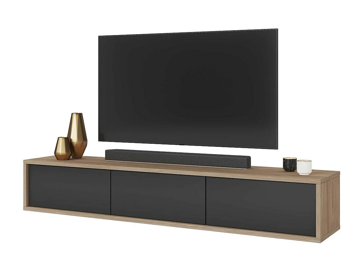 Mueble para TV 180 cm colección MAANUM color roble claro y gris