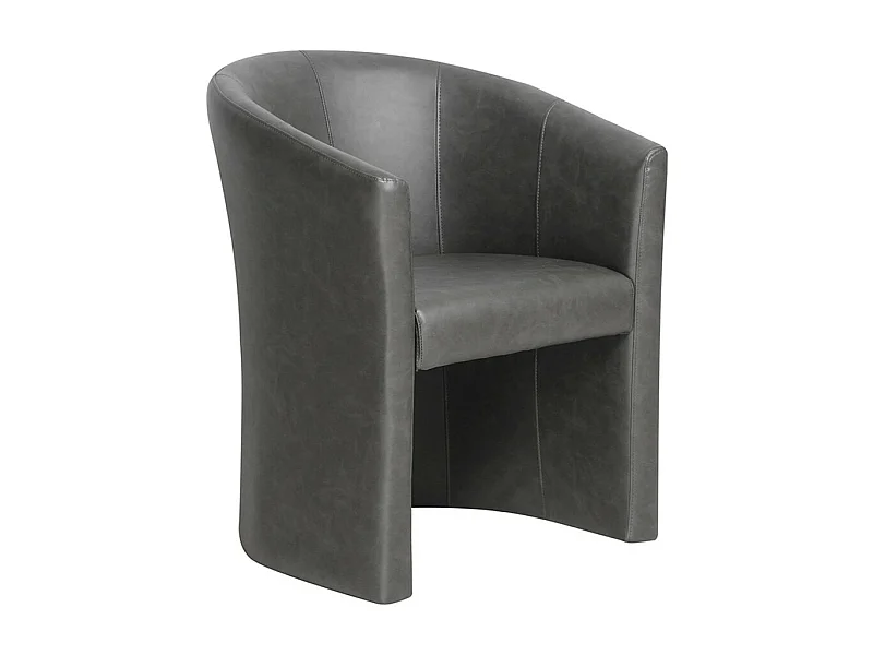 Fauteuil de salon KYOTO – Confortable – Gris foncé – Style vintage