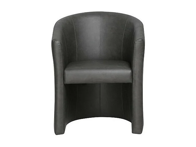 Fauteuil de salon KYOTO – Confortable – Gris foncé – Style vintage