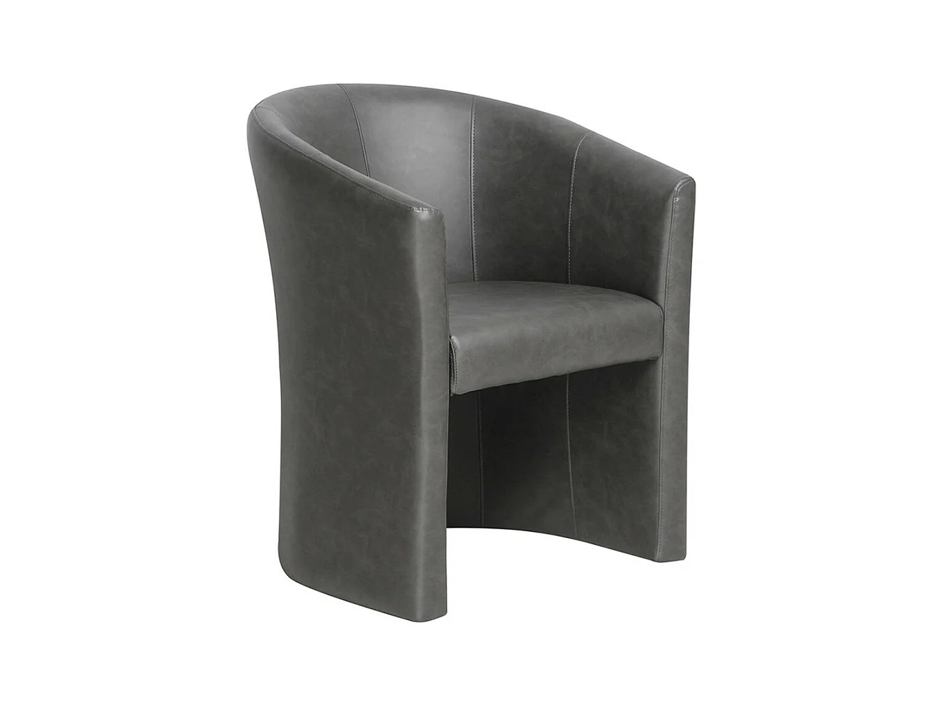 Fauteuil de salon KYOTO – Confortable – Gris foncé – Style vintage