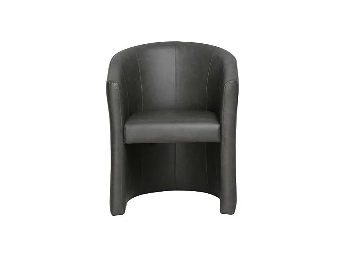 Fauteuil de salon KYOTO – Confortable – Gris foncé – Style vintage