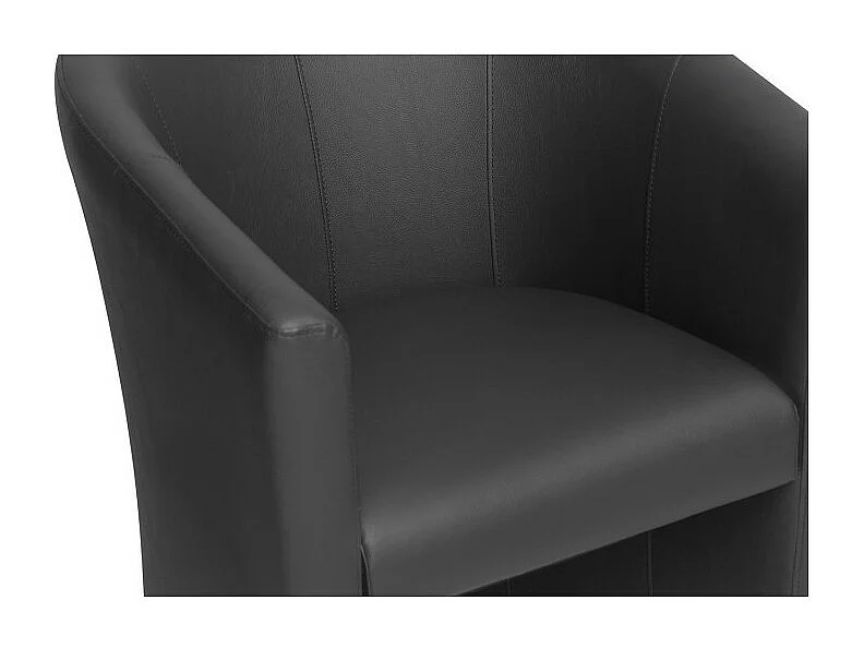 Salonstoel KYOTO - Comfortabel - Zwart - Vintage stijl