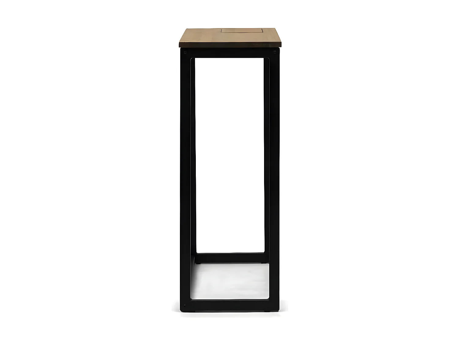 Consola Eco-Line com bandeja escondida en estilo industrial. 118X30x80cm. Estrutura em aço lacado preto.