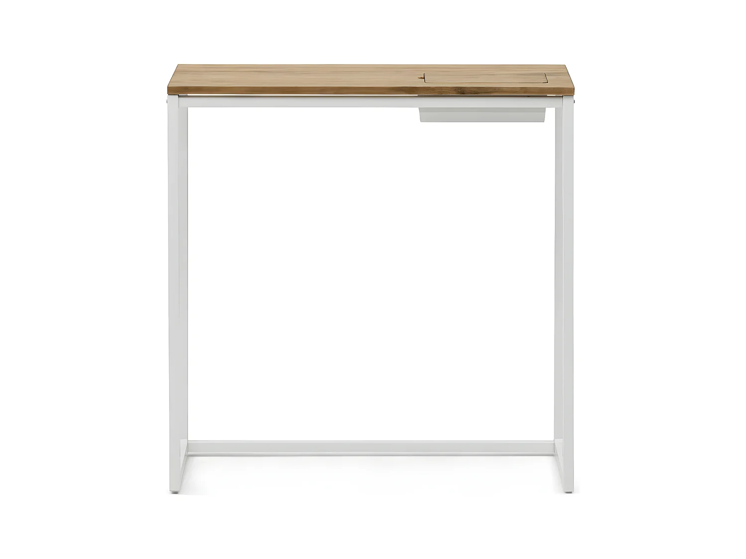 Recibidor iCub Eco-Line con bandeja oculta blanco 118x30x80cm madera maciza acabado envejecido Box Furniture