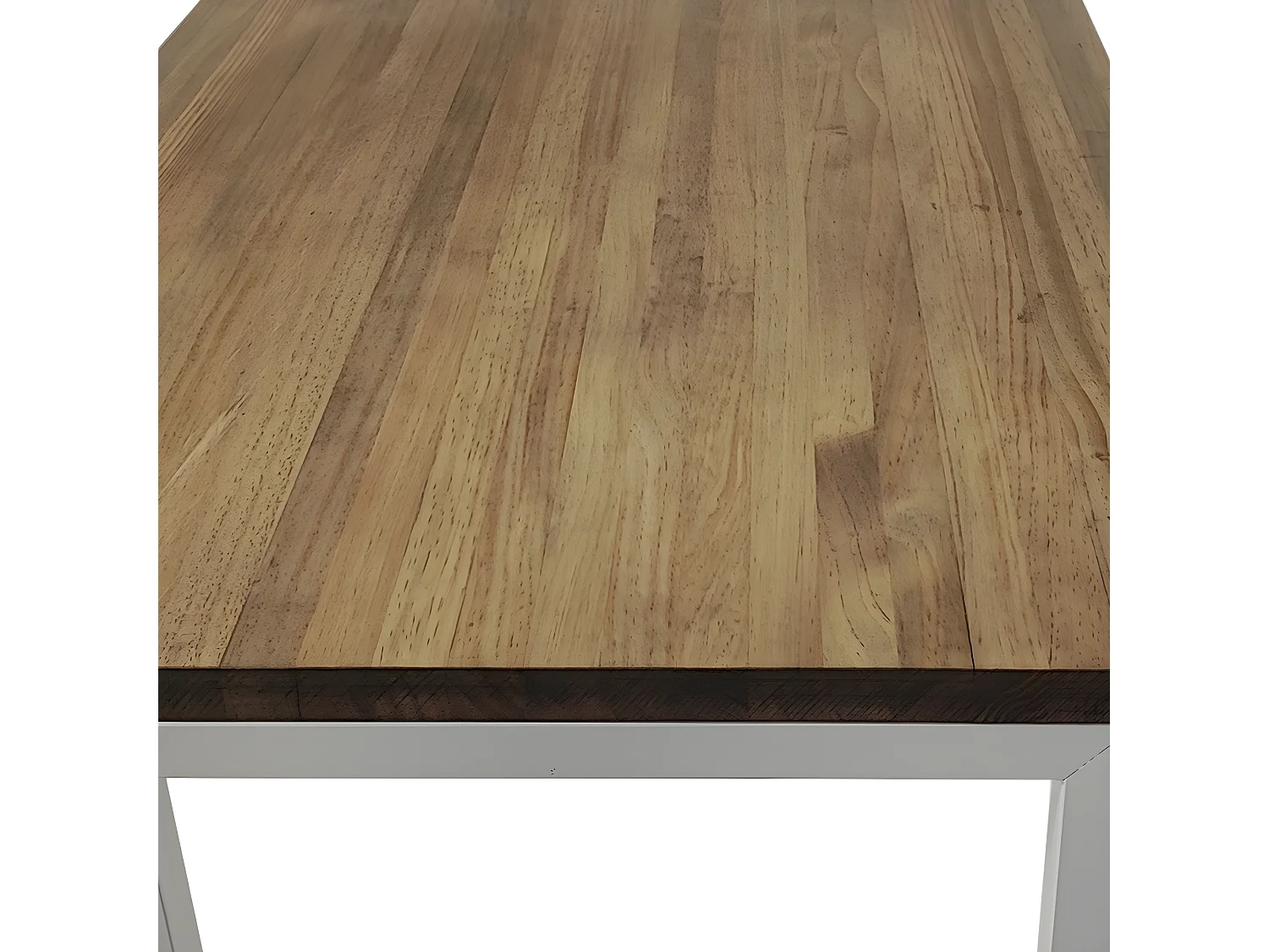 Table Salle a Manger iCub Strong ECO 80x120x73 cm Blanc Effect-Vintage