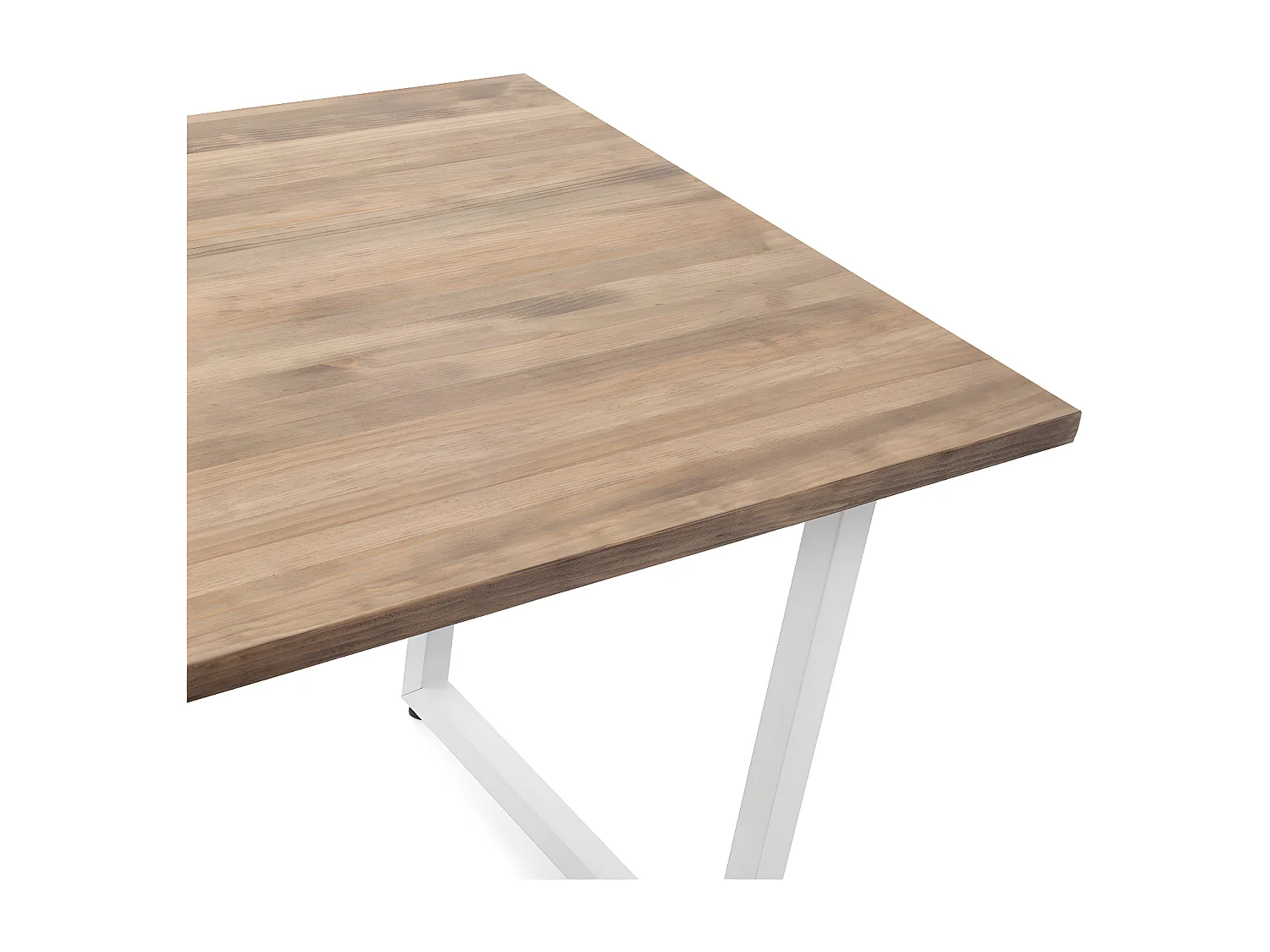 Table Salle a Manger iCub Strong ECO 80x120x73 cm Blanc Effect-Vintage