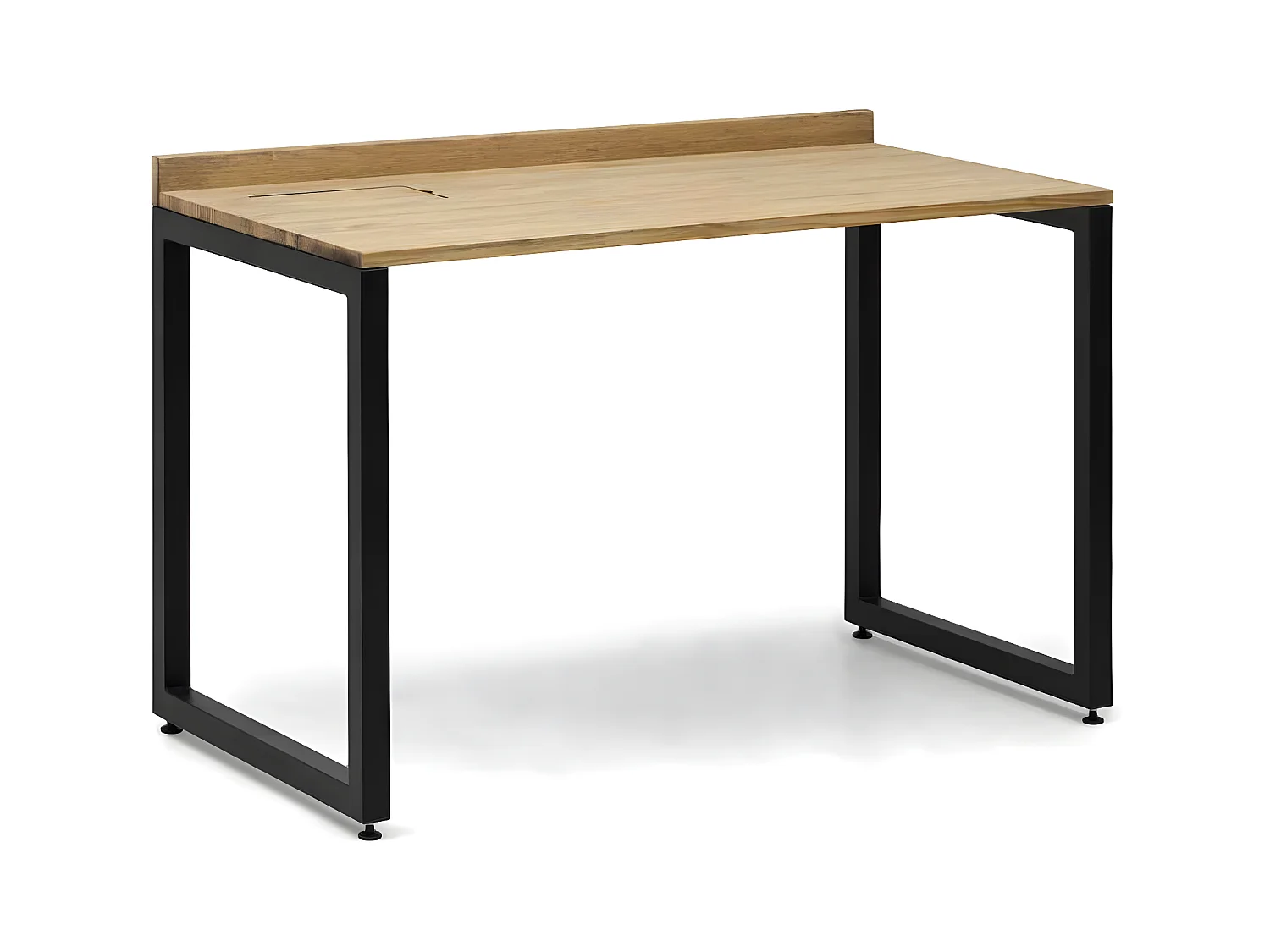 Table de bureau  avec compartiment caché Eco-line en style industriel vintage. Pieds noir.  118X60x75cm. Bois massif de pin finition vieillie.  BOX FURNITURE.