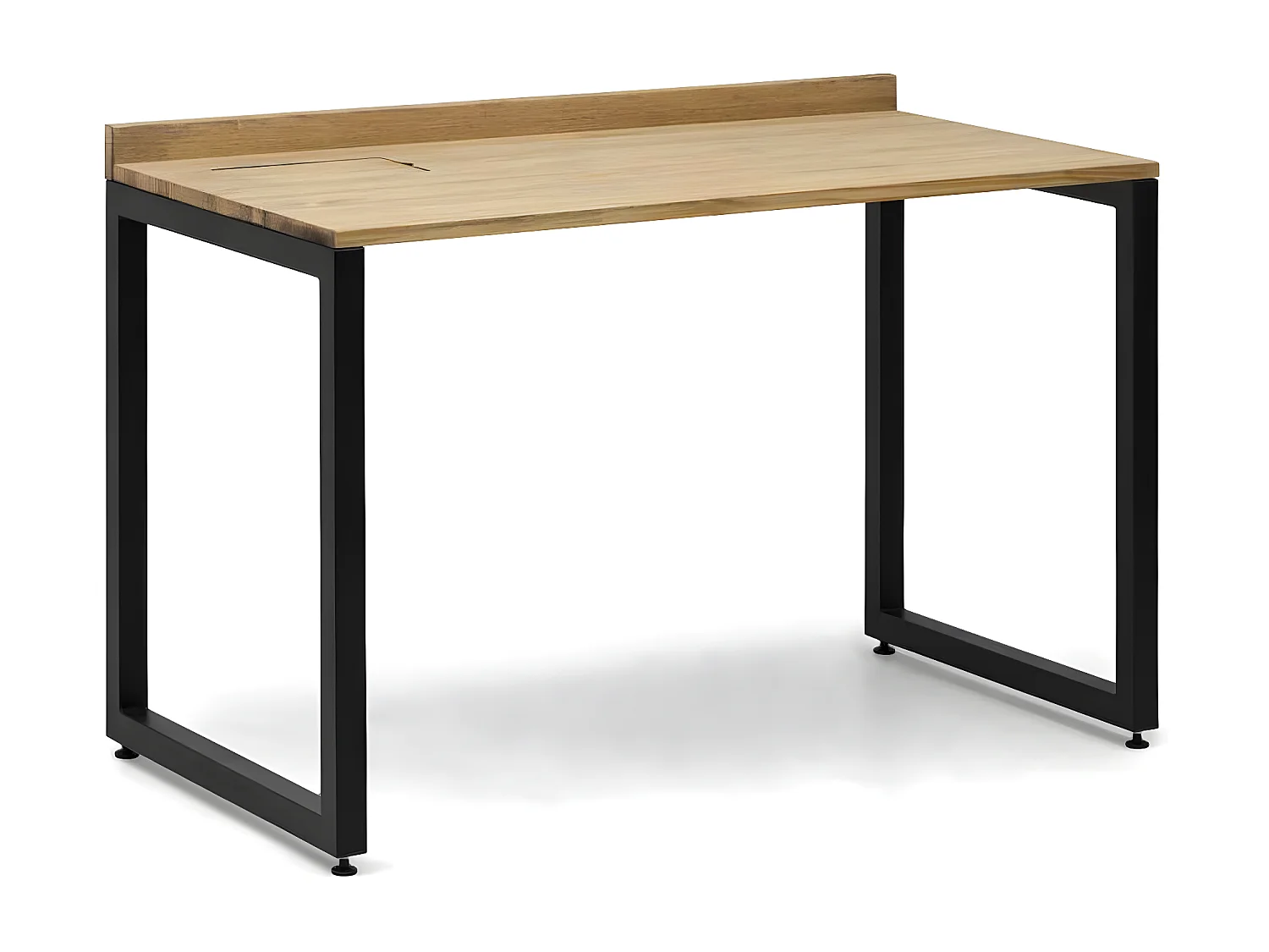 Mesa de escritório / secretaria  Eco-Line com bandeja inferior oculta. 60X118x75cm. Estrutura em tubo de aço preto. BOX FURNITURE.