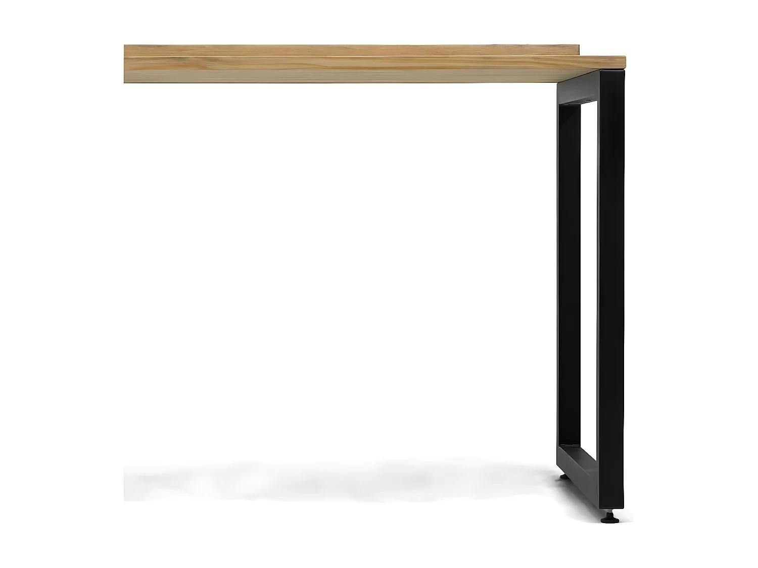 Mesa de escritório / secretaria  Eco-Line com bandeja inferior oculta. 60X118x75cm. Estrutura em tubo de aço preto. BOX FURNITURE.