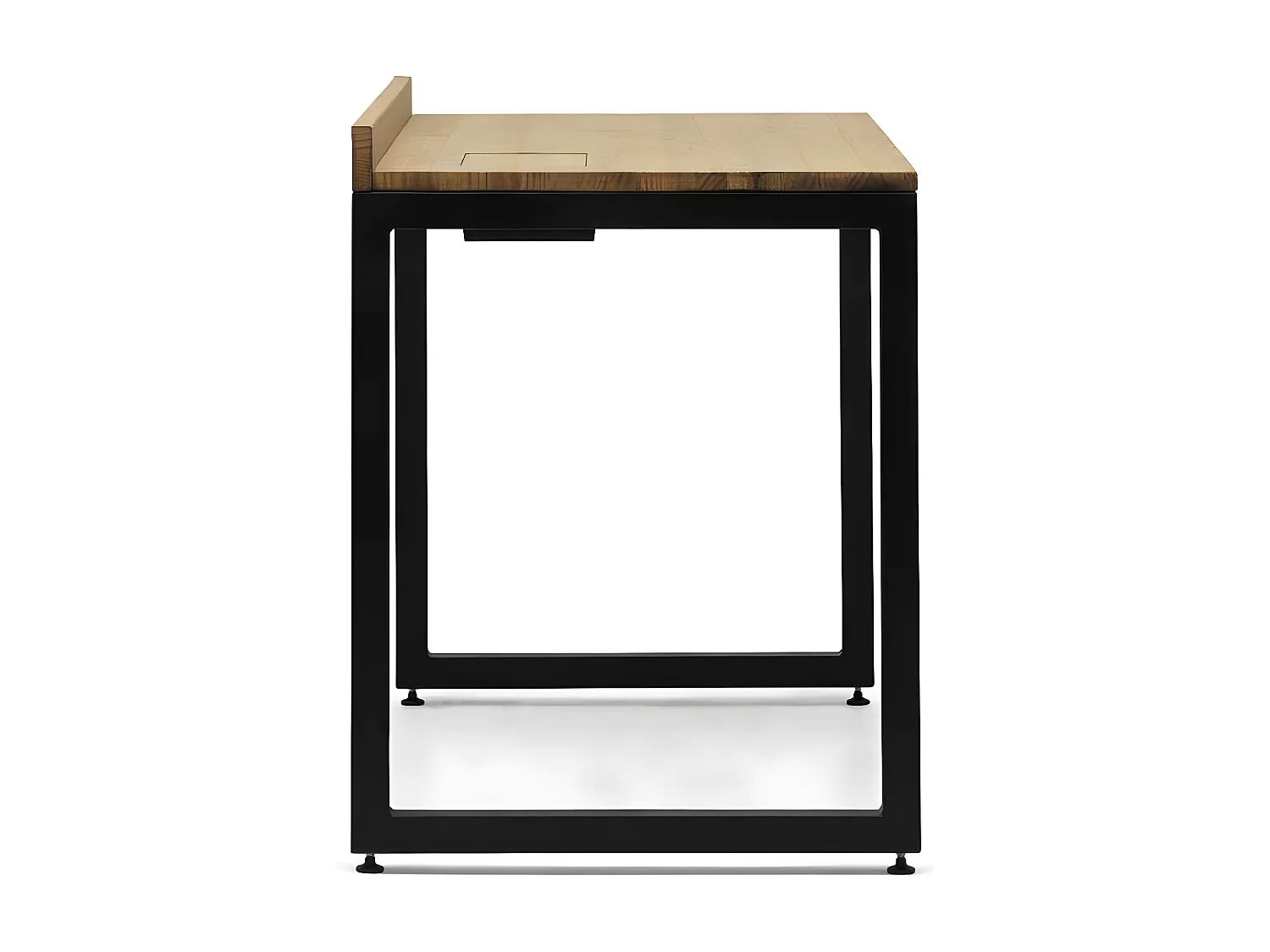 Mesa de escritório / secretaria  Eco-Line com bandeja inferior oculta. 60X118x75cm. Estrutura em tubo de aço preto. BOX FURNITURE.