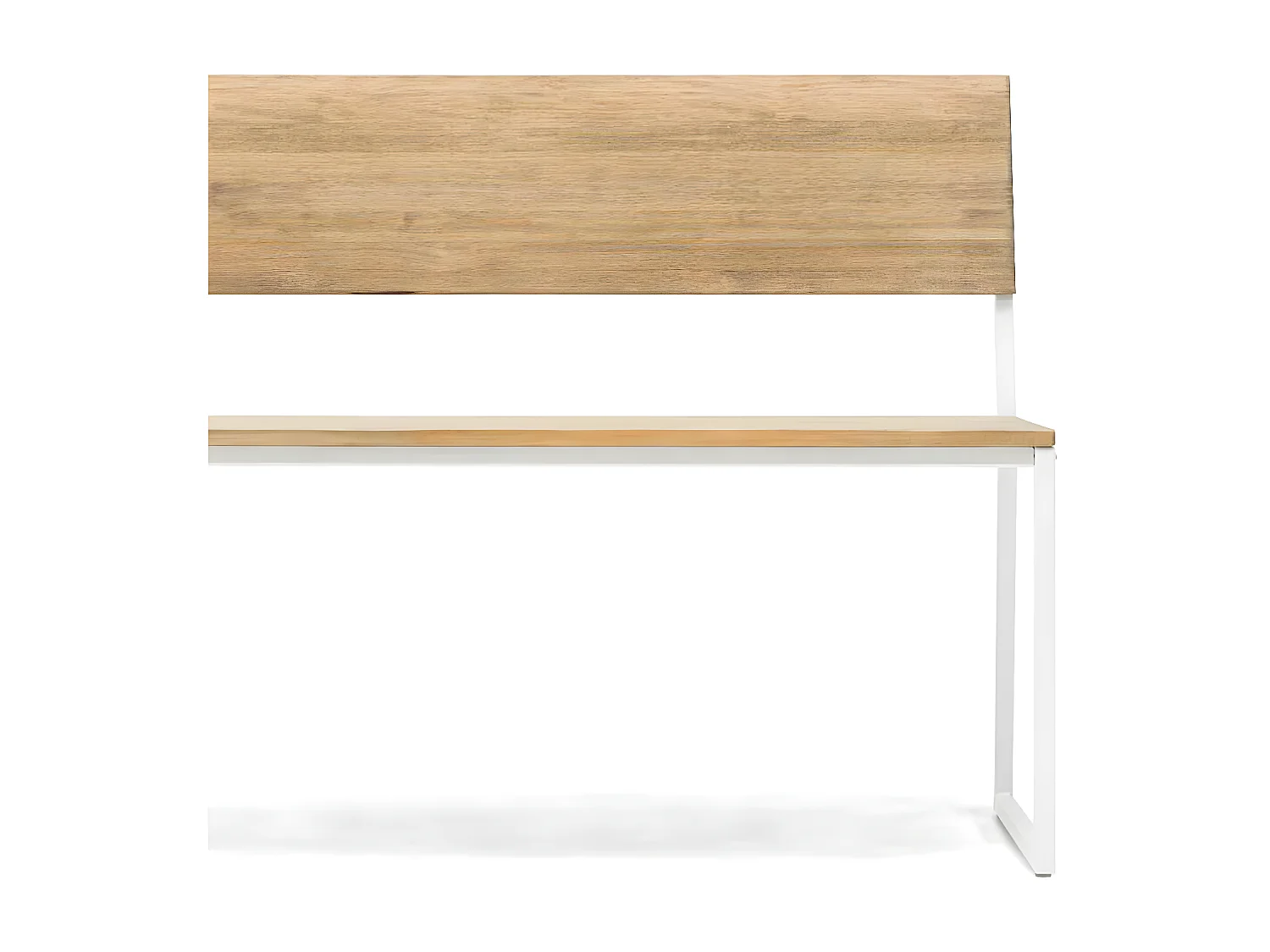 Banco Oxford antivuelco 124x86x44cm color Blanco acabado envejecido estilo nórdico industrial Box Furniture