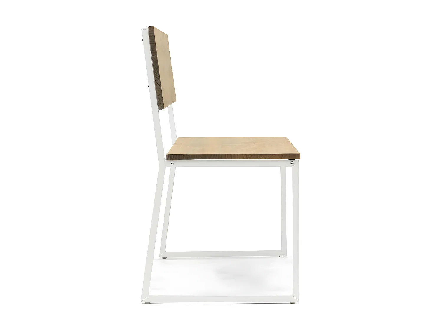 Banco Oxford antivuelco 124x86x44cm color Blanco acabado envejecido estilo nórdico industrial Box Furniture