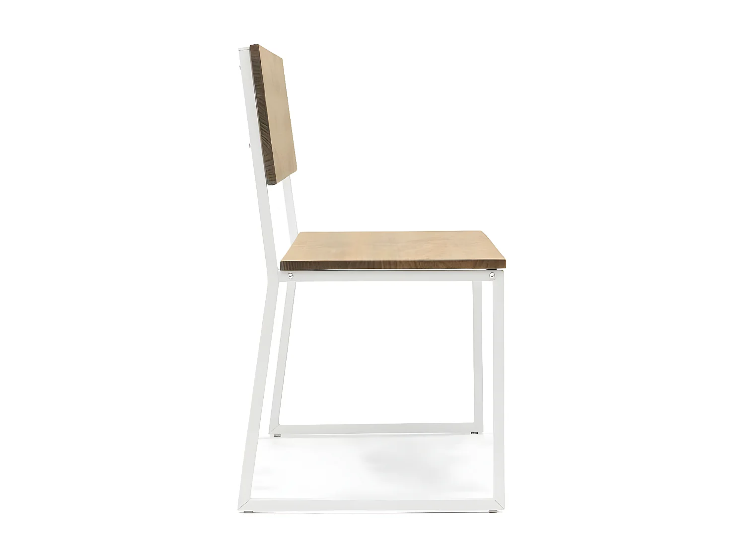 Banco Oxford antivuelco 84x86x44cm color Blanco acabado envejecido estilo nórdico industrial Box Furniture