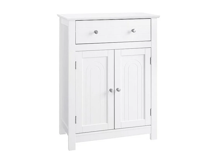 Placard de salle de bain CLEAN – 1 tiroir, 2 portes – Coloris blanc – Design fonctionnel