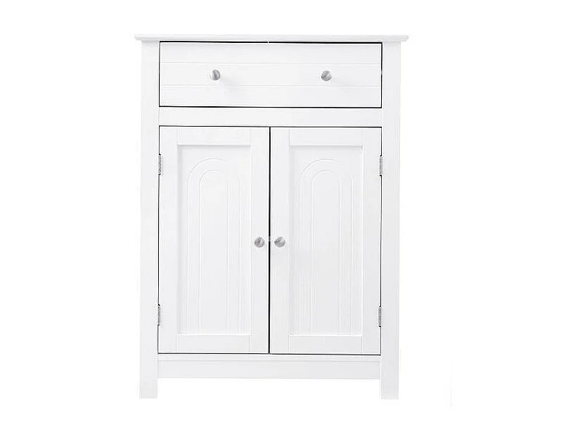 Placard de salle de bain CLEAN – 1 tiroir, 2 portes – Coloris blanc – Design fonctionnel