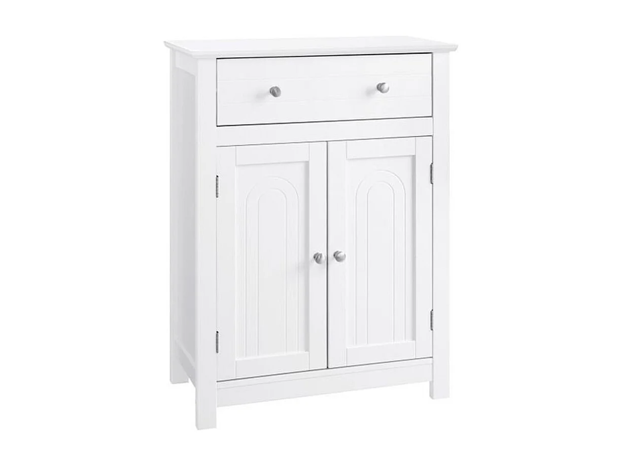 Placard de salle de bain CLEAN – 1 tiroir, 2 portes – Coloris blanc – Design fonctionnel