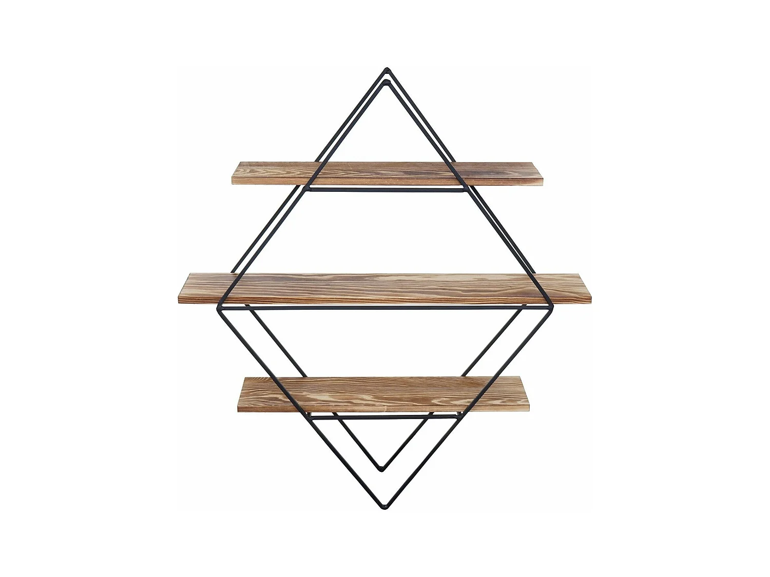 Estante de pared de diseño industrial en madera 60x55x12cm ETA04047