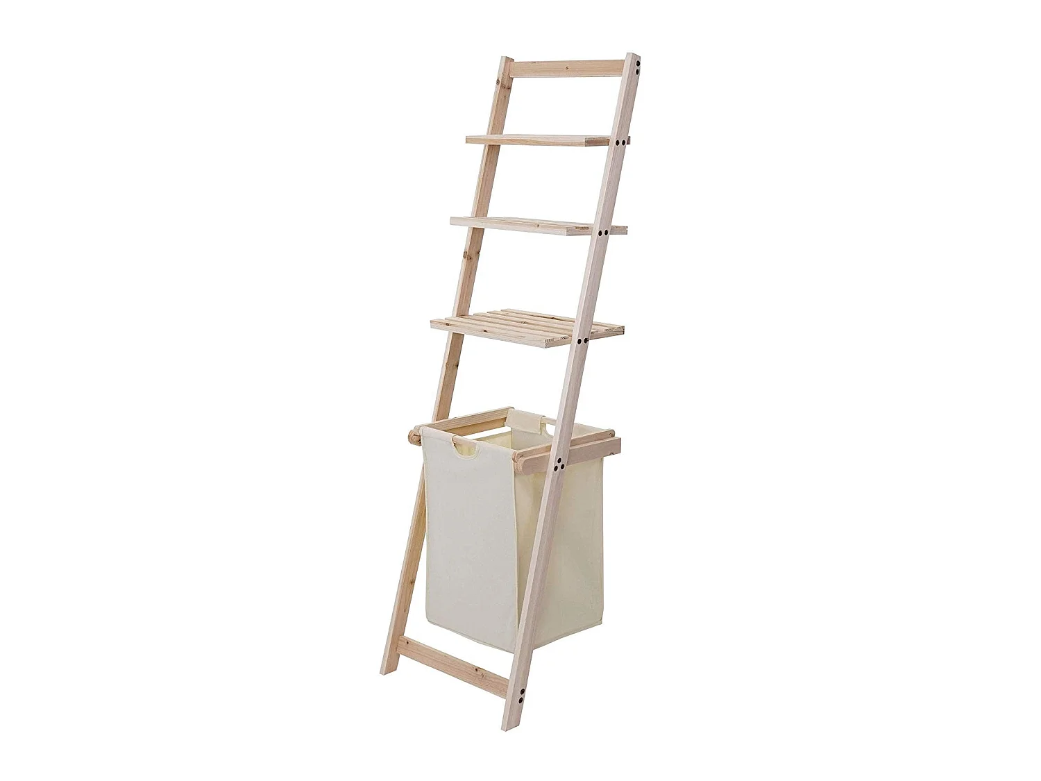 Porte serviette étagère échelle bois marron 41 x 35 x 152 cm SDB04034
