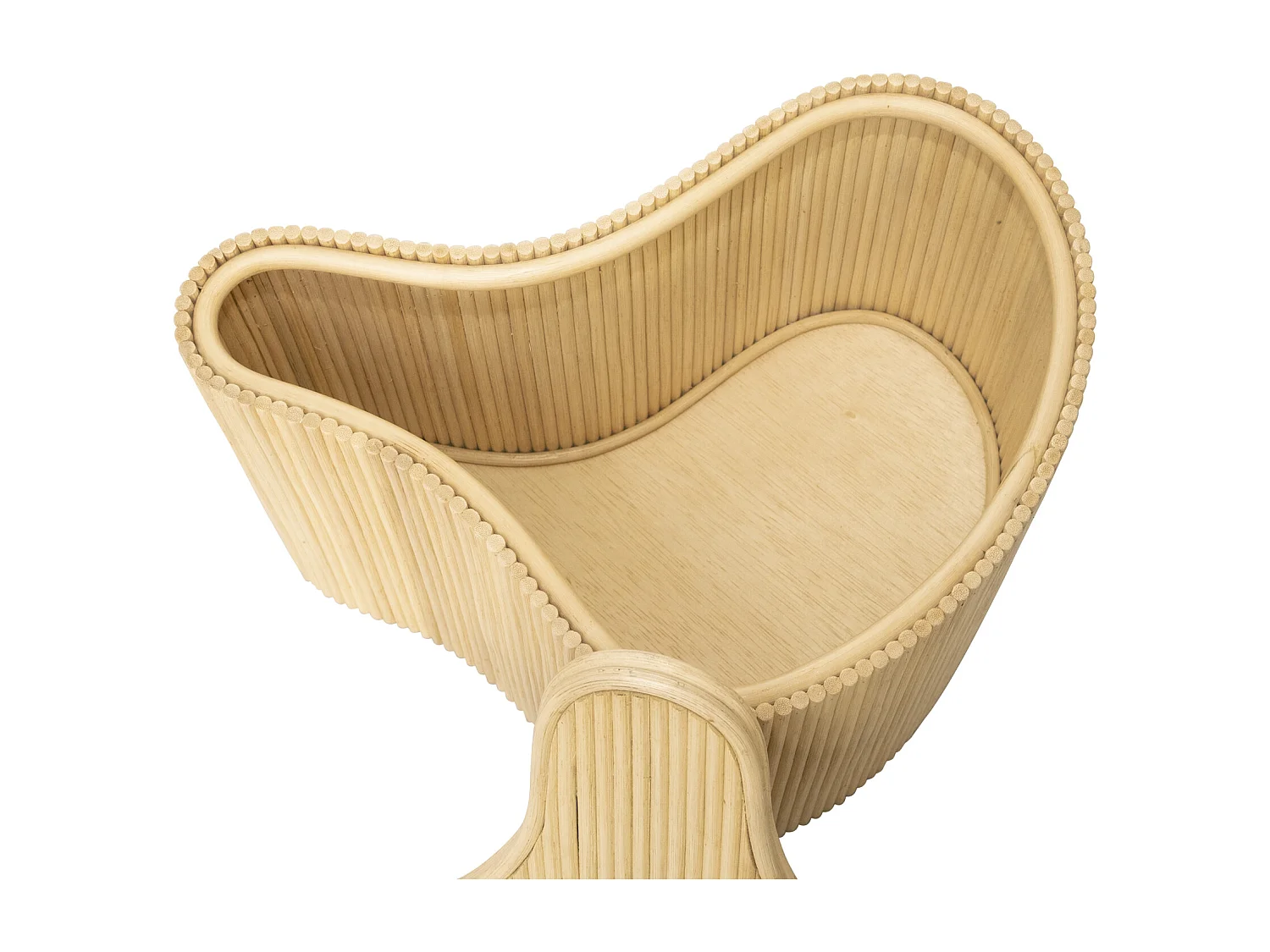 Lot de 2 tables d'appoint organiques avec rangement - Rotin - L. 52 x P. 40 x H. 45 cm et L. 43.5 x P. 30 x H. 33,5 cm - Naturel clair  - MARSA