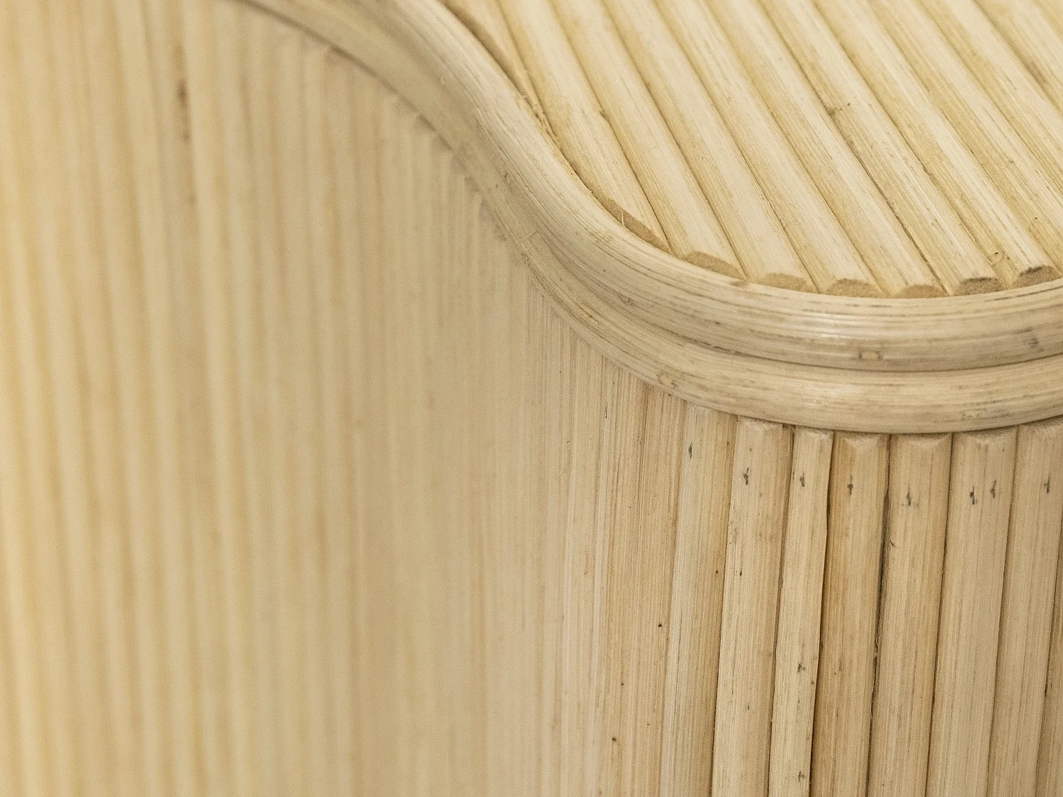 Set med 2 organiska sidobord med förvaring - Rotting - L. 52 x D. 40 x H. 45 cm och L. 43.5 x D. 30 x H. 33,5 cm - Ljus naturlig - MARSA