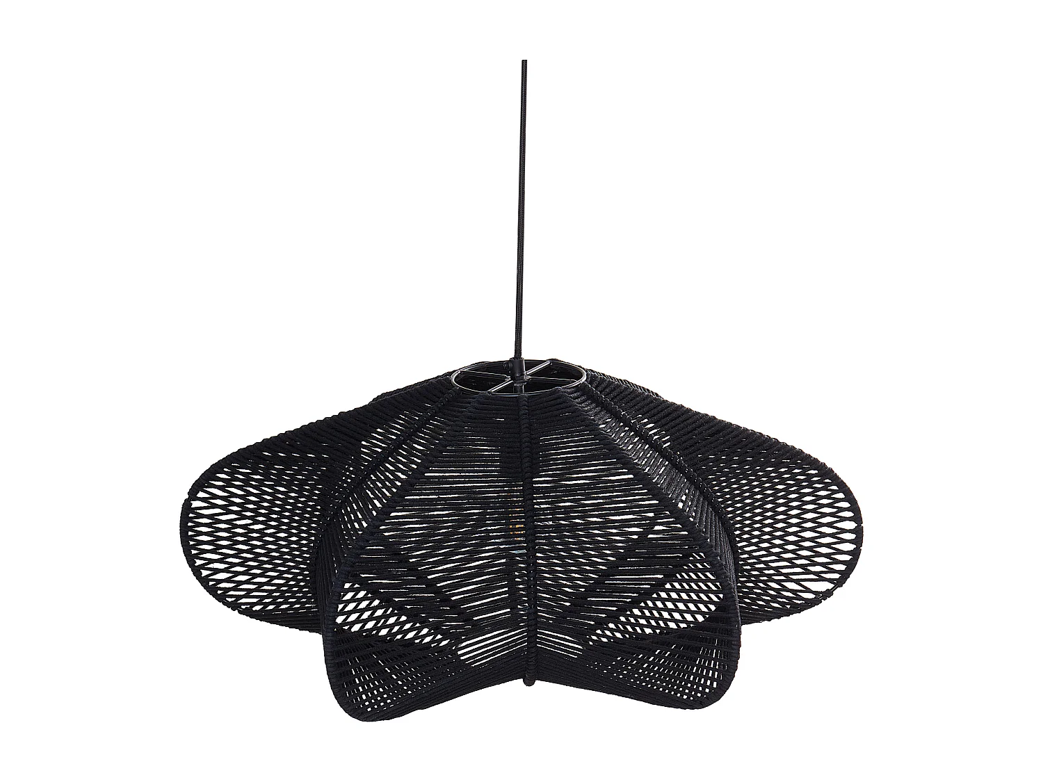 Lampe suspension YABACO Coton Noir