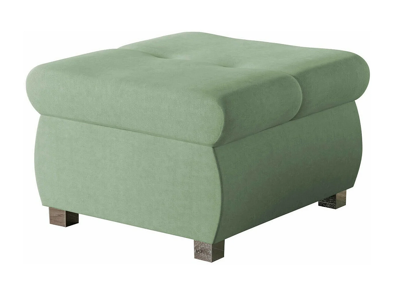 Puf Comfivo 122, Verde, 39x60x60cm, Tapiz, Patas: Metal