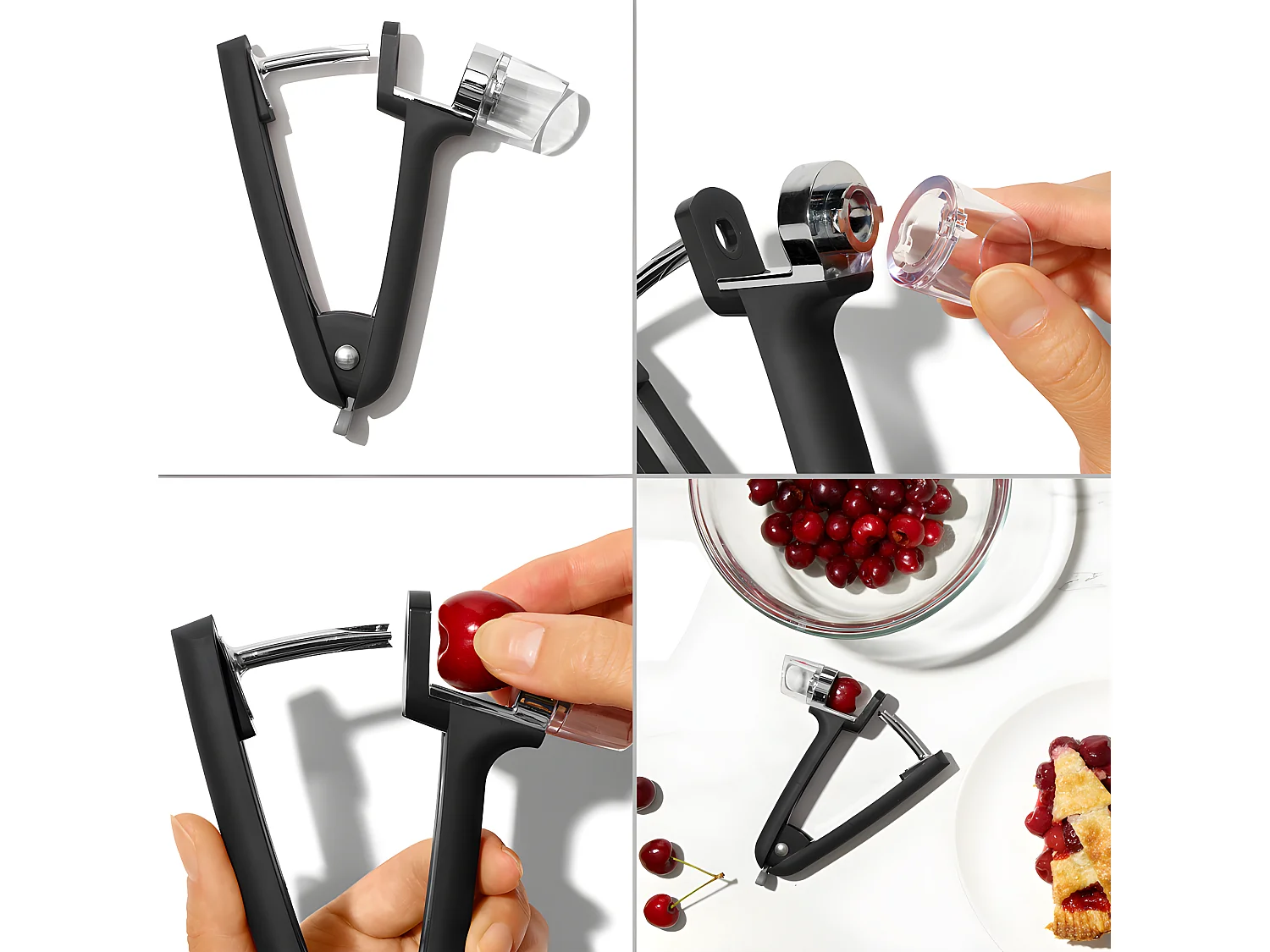 Dénoyauteur Good Grips à cerises et à olives noir