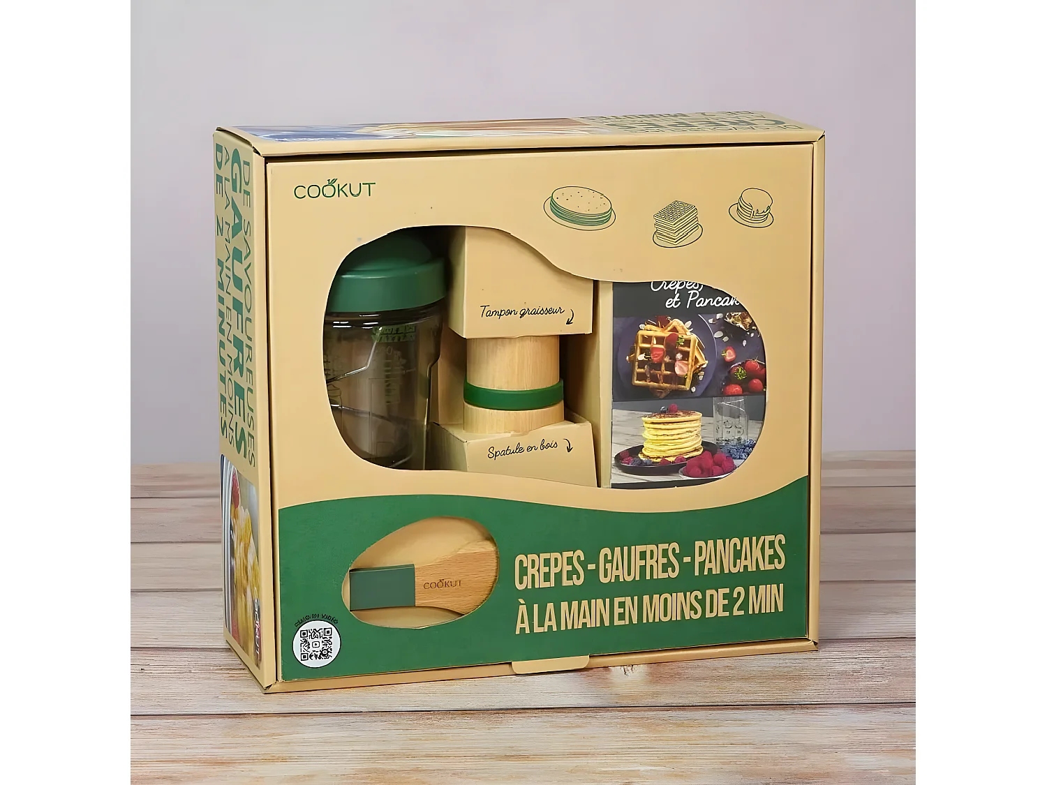 Coffret shaker à crêpes, pancakes et gaufres