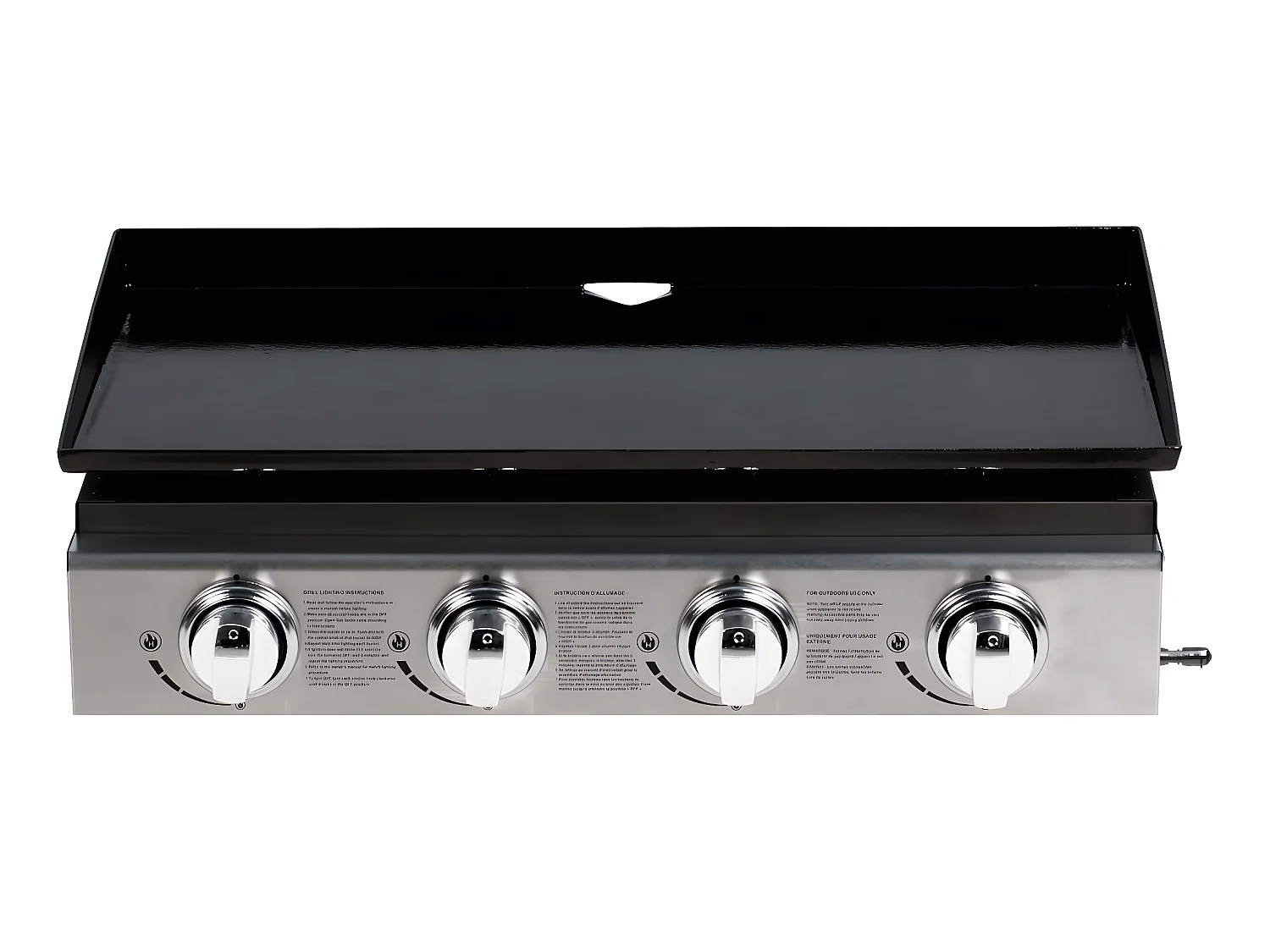 Plancha "Presto 4" - 4 quemadores -  9.7kW - Gris