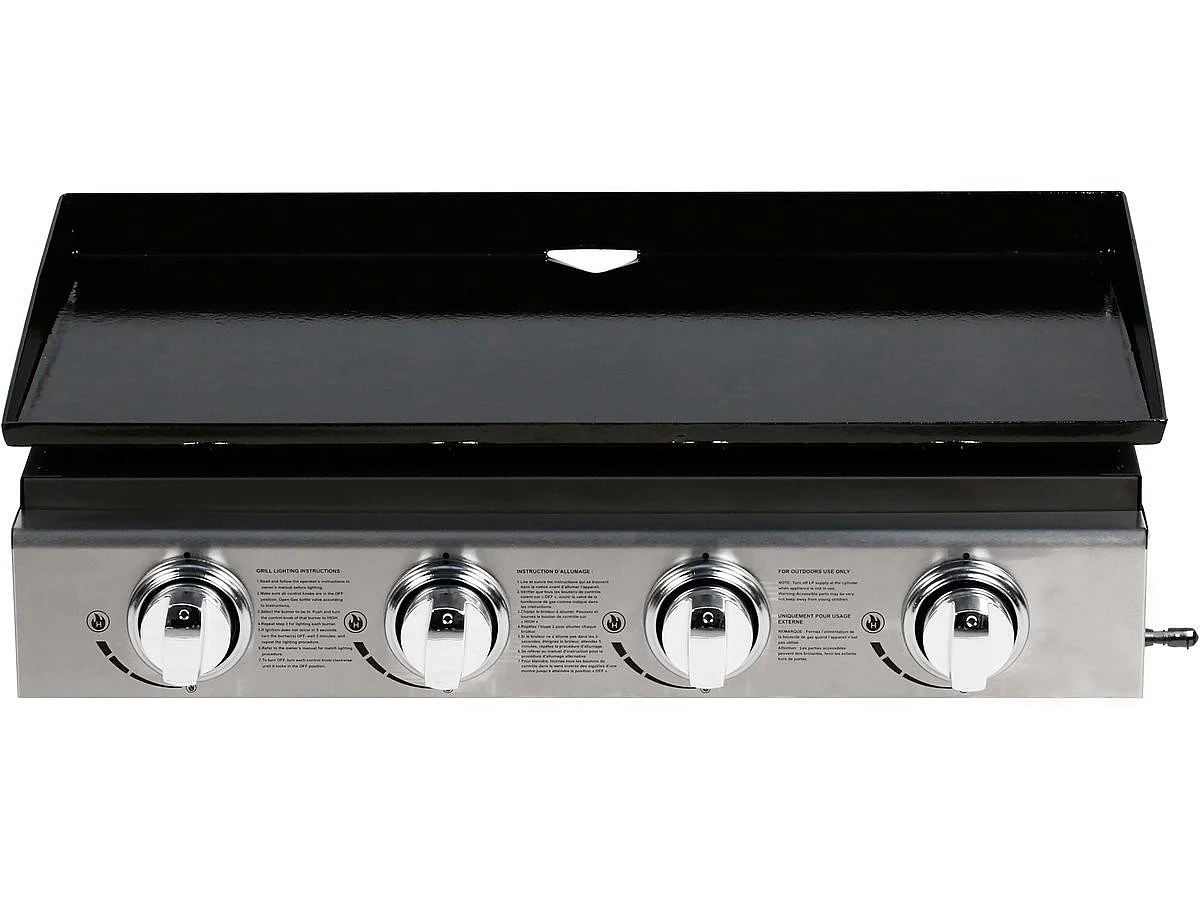Plancha gas barbecue grill "Presto 4" - 4 branders - 9,7 kW - Grijs