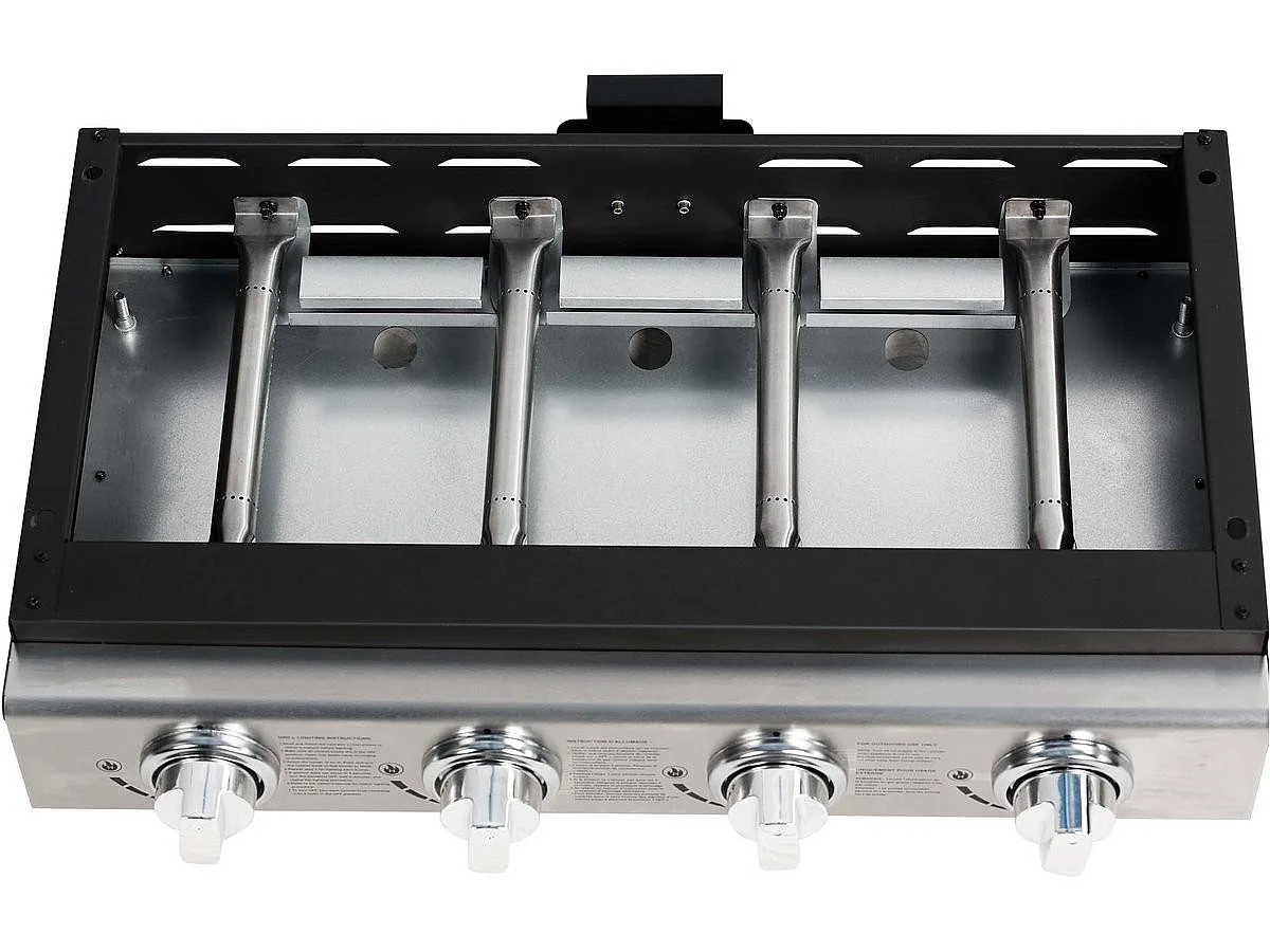 Plancha gas barbecue grill "Presto 4" - 4 branders - 9,7 kW - Grijs