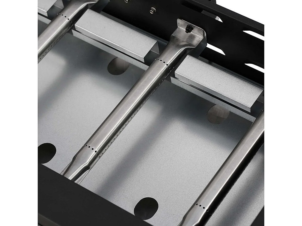 Plancha gas barbecue grill "Presto 4" - 4 branders - 9,7 kW - Grijs