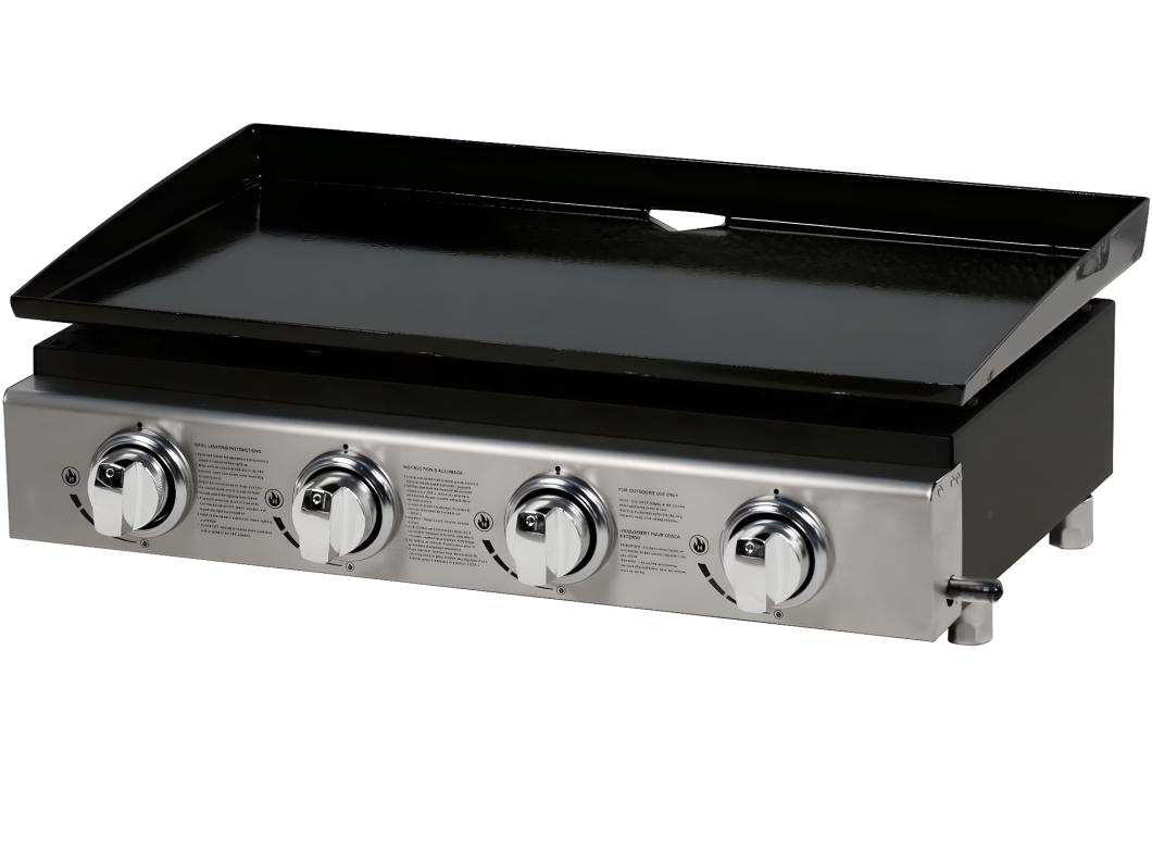 Plancha "Presto 4" - 4 branders - 9,7 kW - Kookoppervlak van 71 x 39,5 cm - Grijs